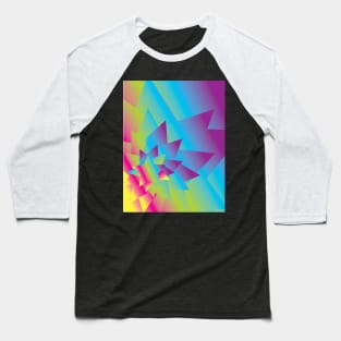 Rainbow Gradient Stars Baseball T-Shirt